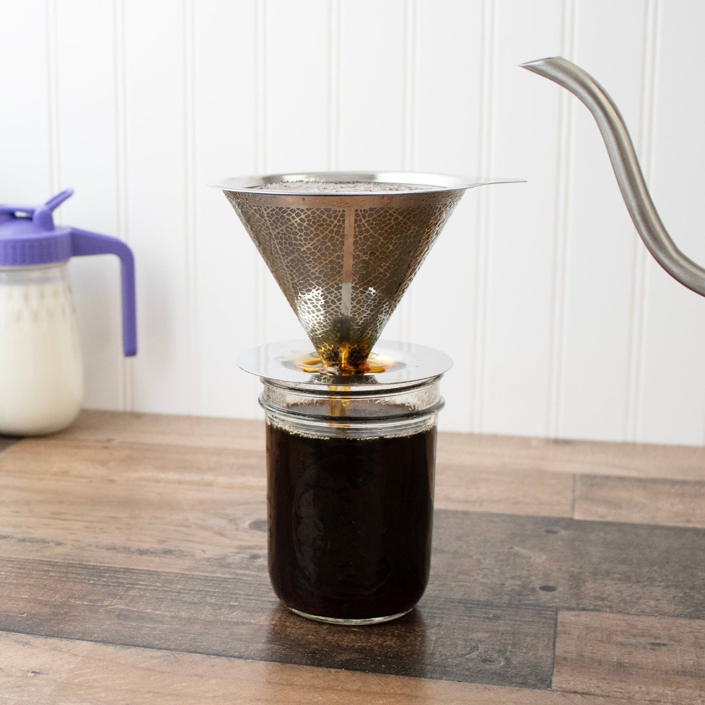Pour Over Drip Coffee Stainless Steel Filter for Mason Jars