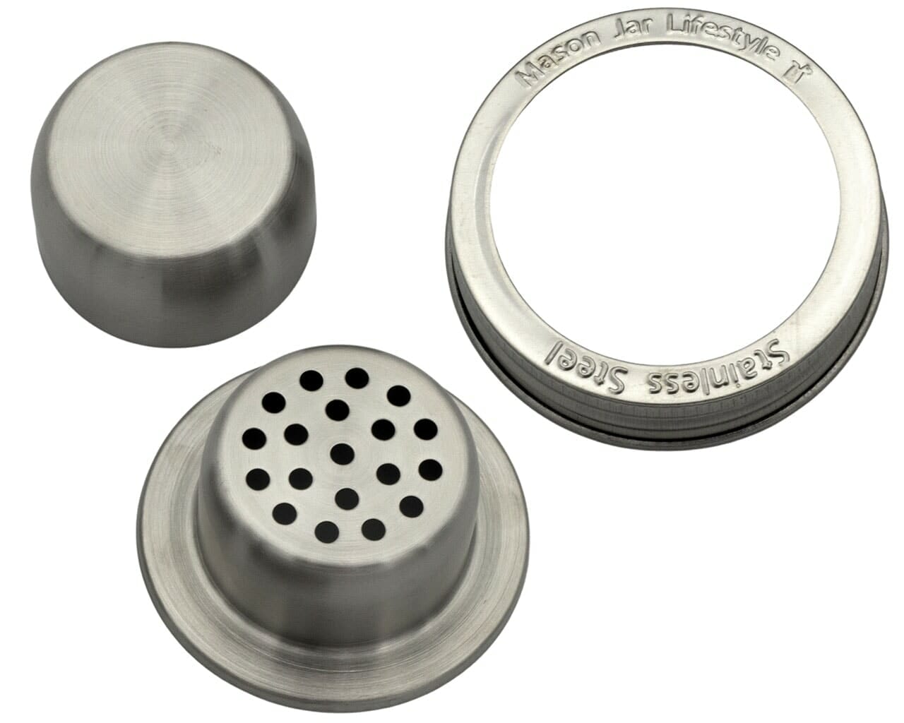 Mason Shaker Cocktail Shaker Lid with Stainless Steel Band
